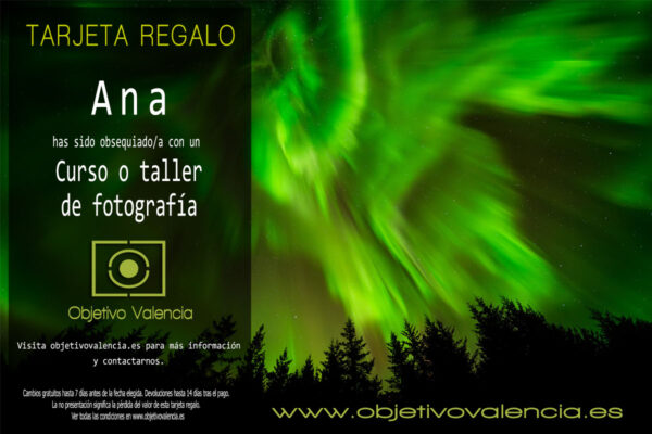 Tarjeta regalo: regala un curso o taller de fotografía